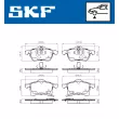 SKF VKBP 80314 A - Jeu de 4 plaquettes de frein avant