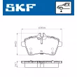 SKF VKBP 80323 - Jeu de 4 plaquettes de frein avant