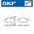 SKF VKBP 80328 E - Jeu de 4 plaquettes de frein avant
