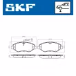 SKF VKBP 80333 E - Jeu de 4 plaquettes de frein avant