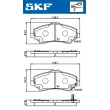 SKF VKBP 80334 A - Jeu de 4 plaquettes de frein avant