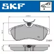 SKF VKBP 80344 - Jeu de 4 plaquettes de frein avant