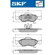 SKF VKBP 80348 - Jeu de 4 plaquettes de frein avant