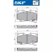 SKF VKBP 80349 A - Jeu de 4 plaquettes de frein avant