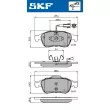 SKF VKBP 80353 E - Jeu de 4 plaquettes de frein avant
