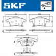 SKF VKBP 80359 A - Jeu de 4 plaquettes de frein avant