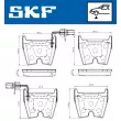 SKF VKBP 80369 E - Jeu de 4 plaquettes de frein avant