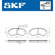 SKF VKBP 80393 E - Jeu de 4 plaquettes de frein avant