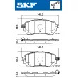 SKF VKBP 80394 A - Jeu de 4 plaquettes de frein avant