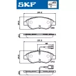 SKF VKBP 80395 E - Jeu de 4 plaquettes de frein avant