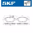 SKF VKBP 80408 E - Jeu de 4 plaquettes de frein avant