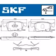SKF VKBP 80409 A - Jeu de 4 plaquettes de frein avant