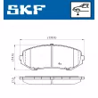SKF VKBP 80417 A - Jeu de 4 plaquettes de frein avant