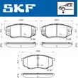 SKF VKBP 80430 A - Jeu de 4 plaquettes de frein avant