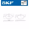 SKF VKBP 80442 - Jeu de 4 plaquettes de frein avant