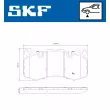 SKF VKBP 80449 - Jeu de 4 plaquettes de frein avant