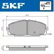 SKF VKBP 80462 - Jeu de 4 plaquettes de frein avant
