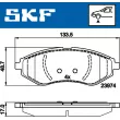 SKF VKBP 80475 - Jeu de 4 plaquettes de frein avant