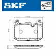 SKF VKBP 80481 - Jeu de 4 plaquettes de frein avant