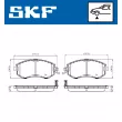 SKF VKBP 80488 A - Jeu de 4 plaquettes de frein avant