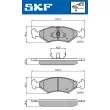 SKF VKBP 80504 - Jeu de 4 plaquettes de frein avant