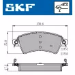 SKF VKBP 80525 - Jeu de 4 plaquettes de frein avant