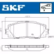 SKF VKBP 80529 - Jeu de 4 plaquettes de frein avant