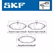 SKF VKBP 80530 - Jeu de 4 plaquettes de frein avant