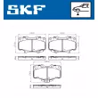 SKF VKBP 80537 A - Jeu de 4 plaquettes de frein avant