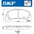 SKF VKBP 80557 A - Jeu de 4 plaquettes de frein avant