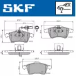SKF VKBP 80573 E - Jeu de 4 plaquettes de frein avant