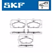 SKF VKBP 80577 A - Jeu de 4 plaquettes de frein avant