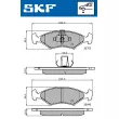 SKF VKBP 80602 - Jeu de 4 plaquettes de frein avant