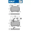 SKF VKBP 80610 E - Jeu de 4 plaquettes de frein avant