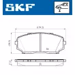 SKF VKBP 80612 A - Jeu de 4 plaquettes de frein avant