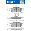 SKF VKBP 80618 - Jeu de 4 plaquettes de frein avant