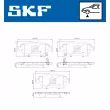 SKF VKBP 80641 A - Jeu de 4 plaquettes de frein avant
