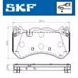 SKF VKBP 80643 E - Jeu de 4 plaquettes de frein avant