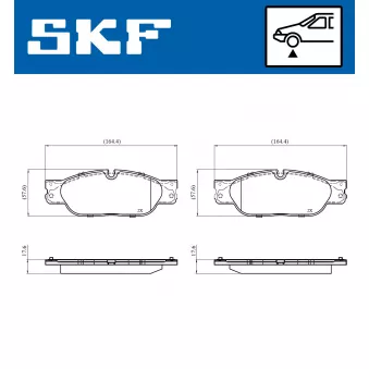 SKF VKBP 80687 - Jeu de 4 plaquettes de frein avant