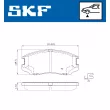 SKF VKBP 80715 A - Jeu de 4 plaquettes de frein avant