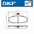 SKF VKBP 80745 - Jeu de 4 plaquettes de frein avant