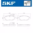 SKF VKBP 80752 E - Jeu de 4 plaquettes de frein avant