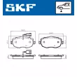 SKF VKBP 80756 E - Jeu de 4 plaquettes de frein avant