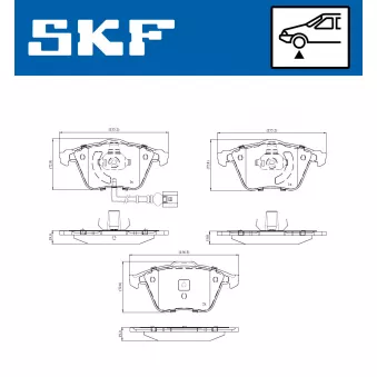 SKF VKBP 80763 E - Jeu de 4 plaquettes de frein avant