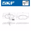 SKF VKBP 80778 E - Jeu de 4 plaquettes de frein avant