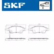 SKF VKBP 80801 A - Jeu de 4 plaquettes de frein avant