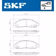SKF VKBP 80810 A - Jeu de 4 plaquettes de frein avant