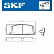 SKF VKBP 80818 A - Jeu de 4 plaquettes de frein avant