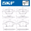 SKF VKBP 80847 A - Jeu de 4 plaquettes de frein avant