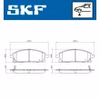 SKF VKBP 80888 A - Jeu de 4 plaquettes de frein avant